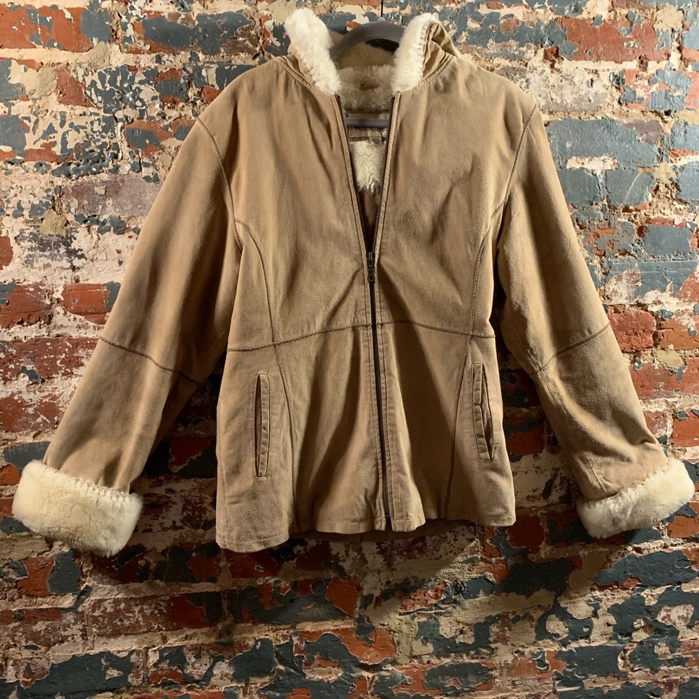 Vintage Leather Tan Swing Coat